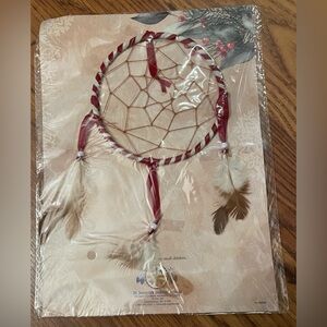 Lakota Sioux Hanging Dream Catcher Authentic St. Joseph's Indian School NEW Red